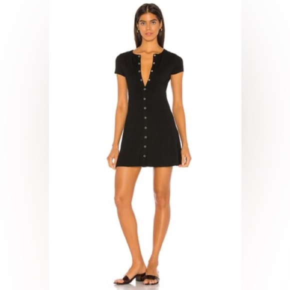 LOVERS + FRIENDS Leroy Black Mini Dress - joarbit.com